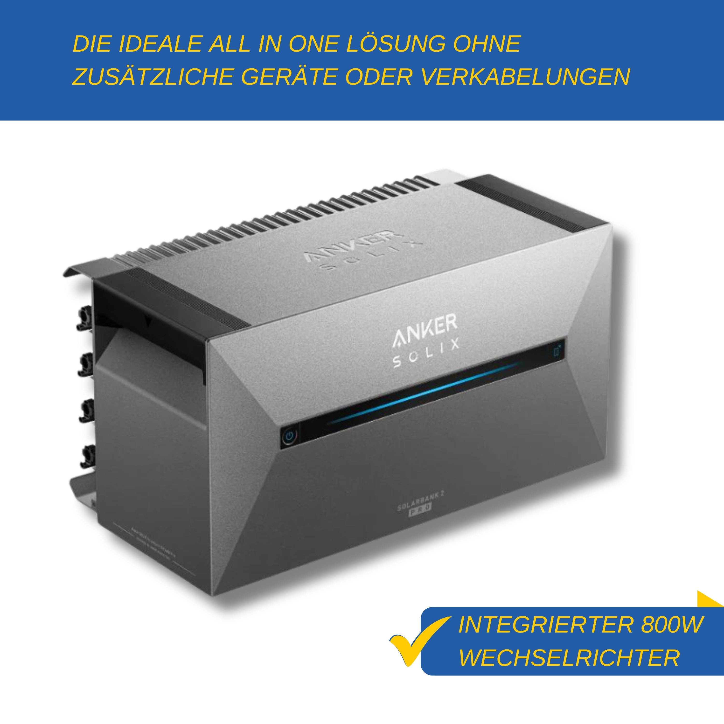 Anker SOLIX Solarbank 2 E1600 Pro 1,6kWh AIO Akkuspeicher für Balkonkraftwerk