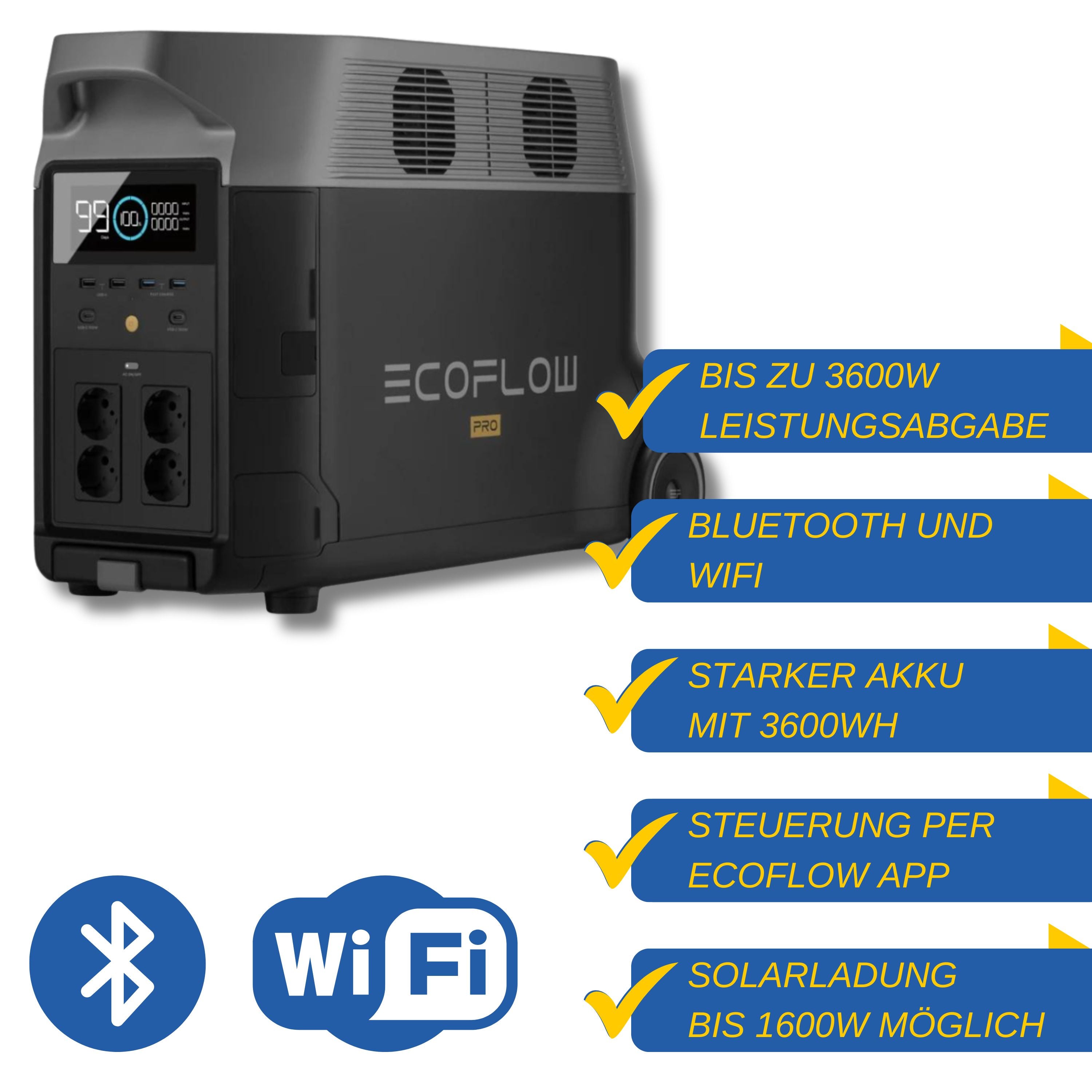 EcoFlow DELTA PRO Powerstation - 3600Wh | 3600W