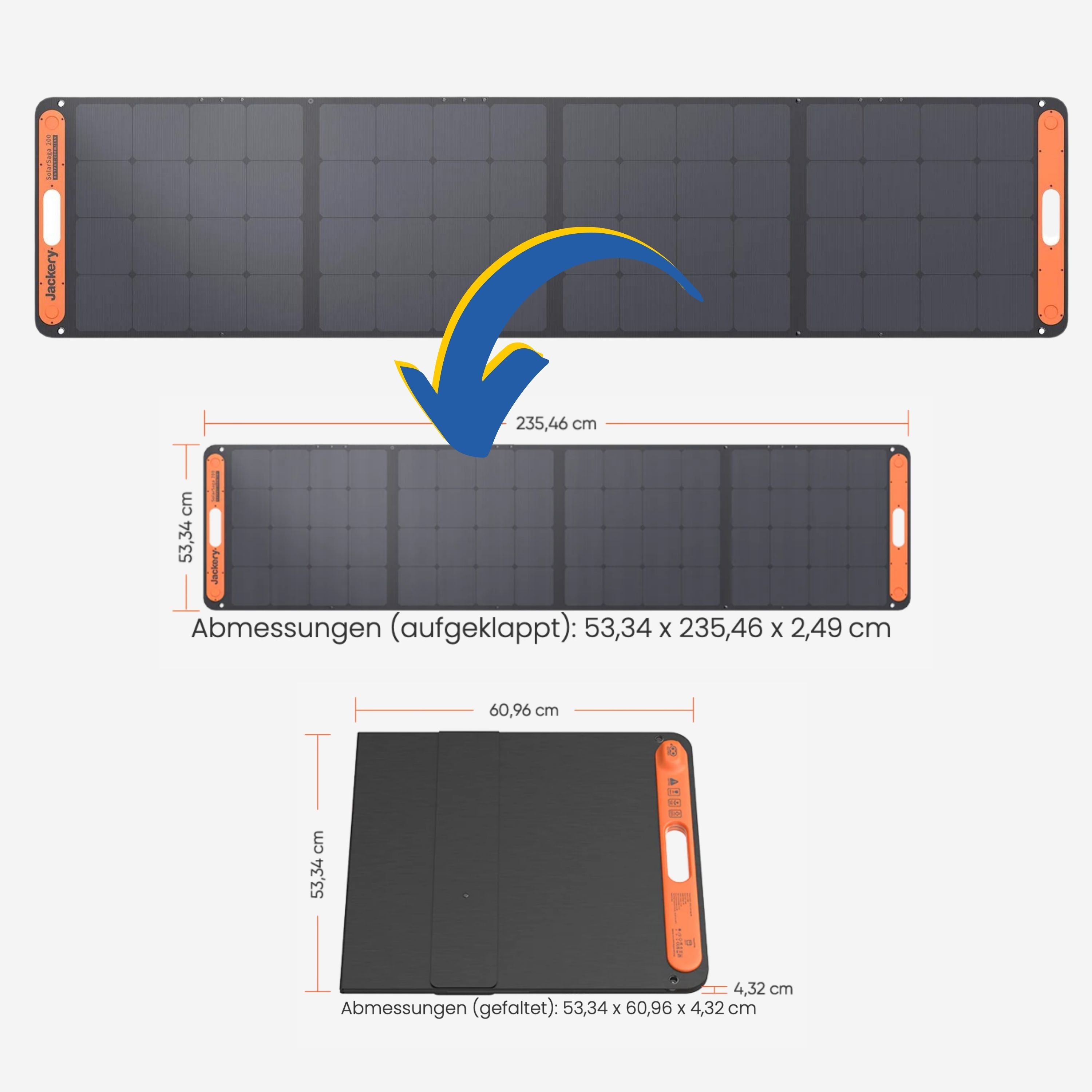 Jackery SolarSaga 200W Solarpanel für Powerstation - SUNPOWER4U