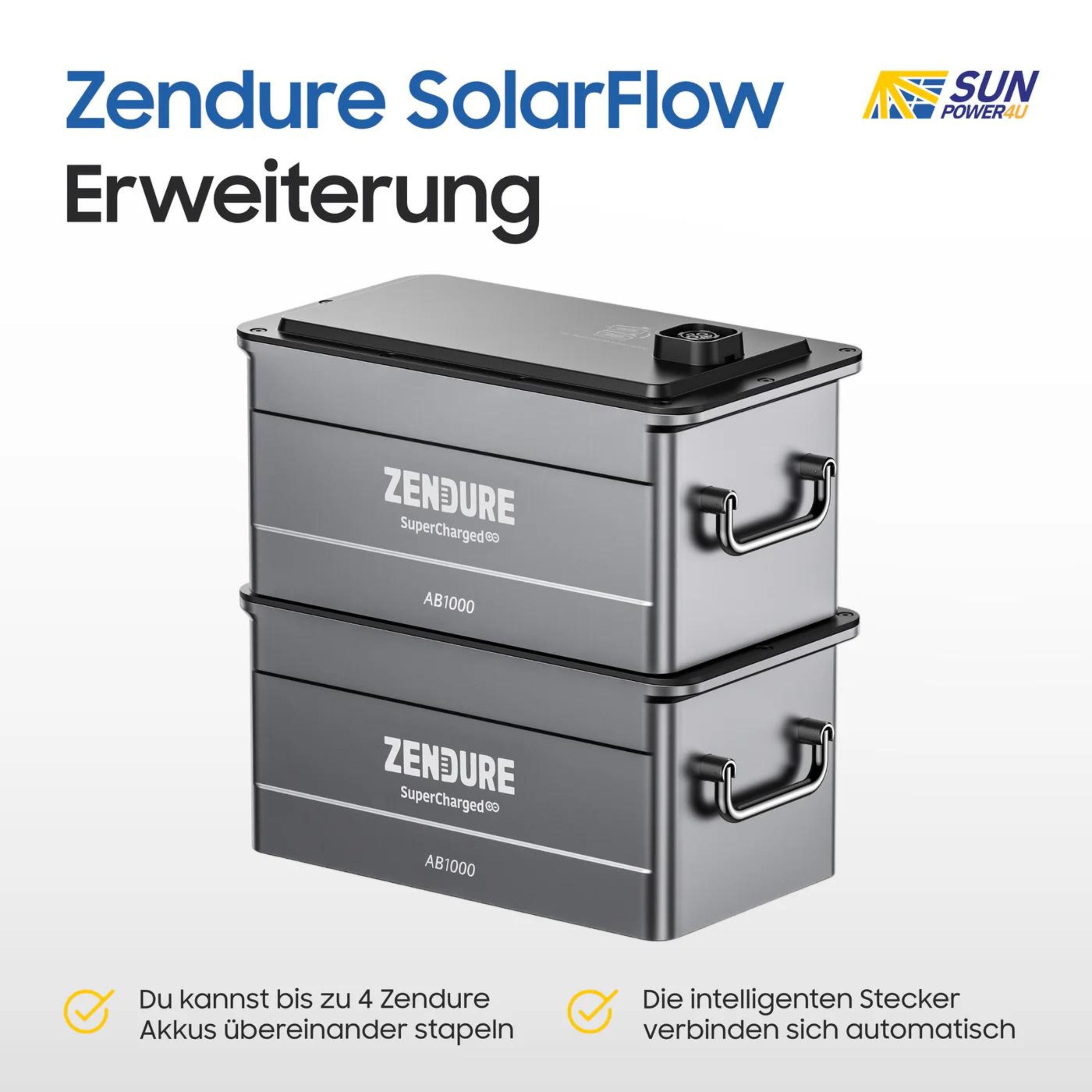 Zendure SolarFlow Speicher - AB1000 960Wh Erweiterungsakku