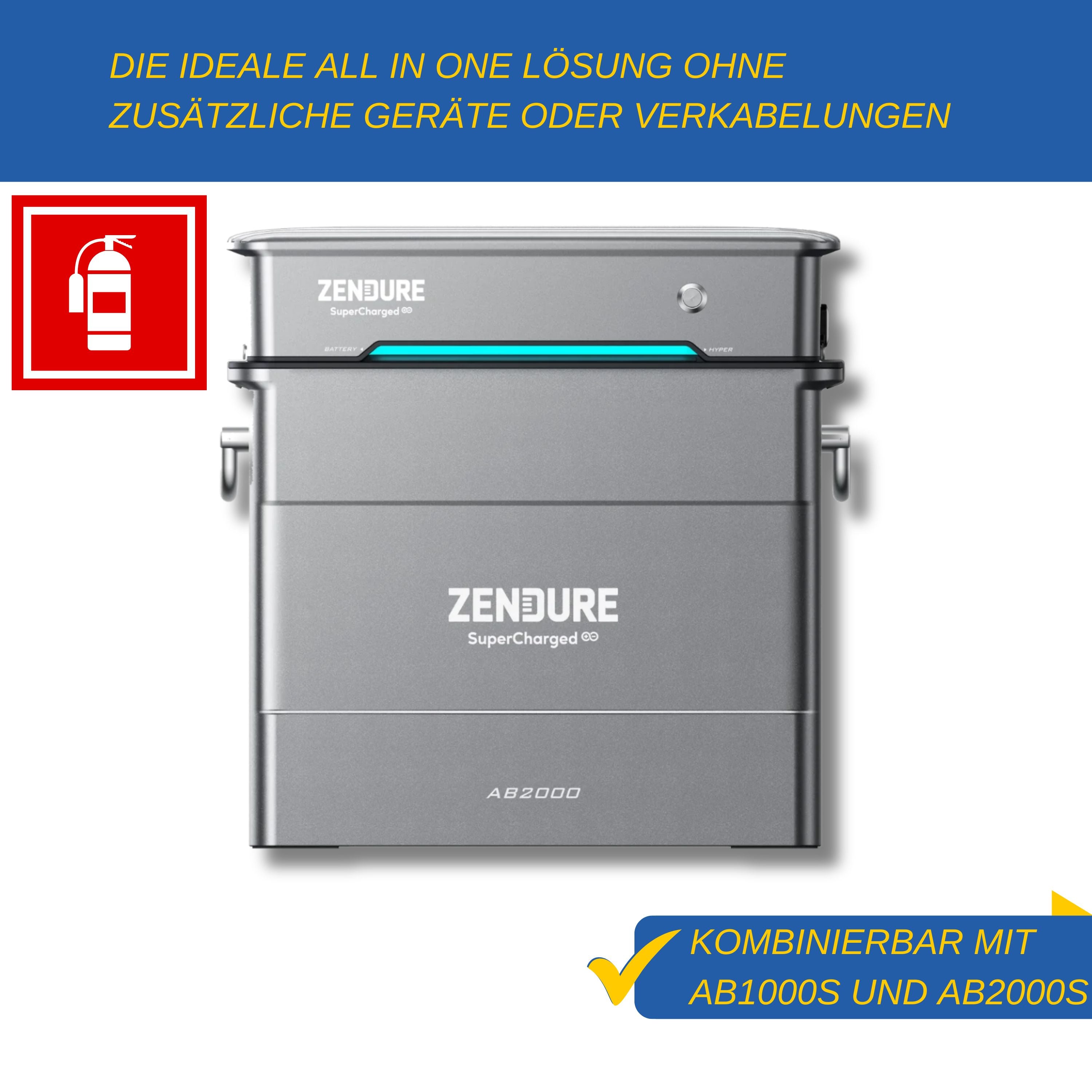 Zendure SolarFlow Hyper 2000 Balkonkraftwerk-Wechselrichter mit S-Akkus